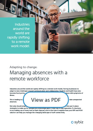 Managing absences with a remote workforce